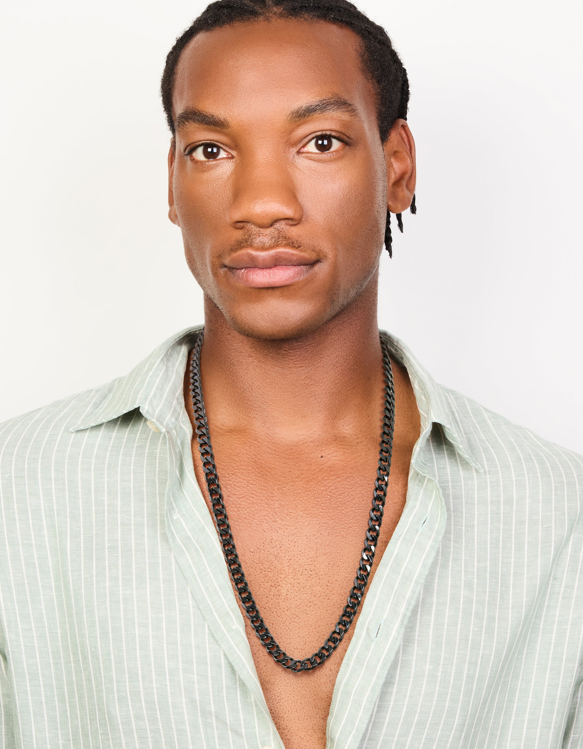 Mens Waterproof Stainless Steel Small Miami Cuban Necklace - Image 3
