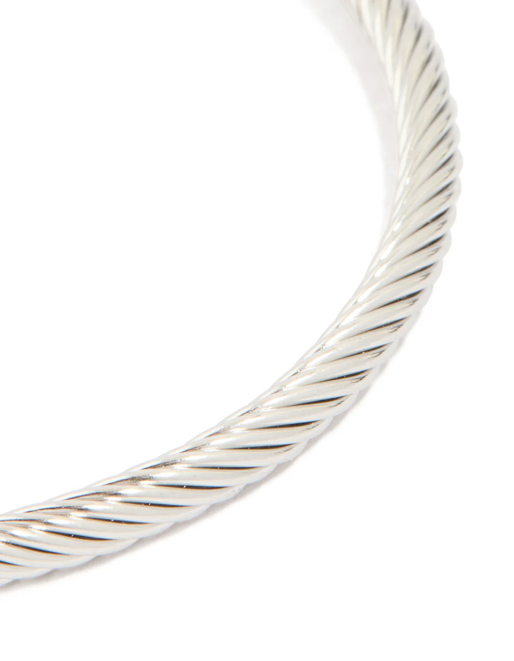 Mens Waterproof Stainless Steel Small Wire Twist Wrist Cuff - Image 4