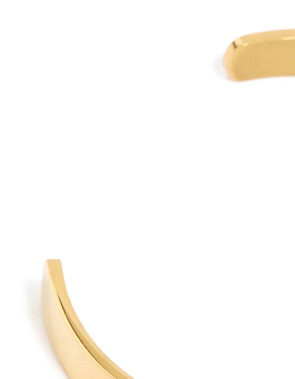 Mens Waterproof Gold Plated Stainless Steel Smooth Flat Wrist Cuff - Image 5