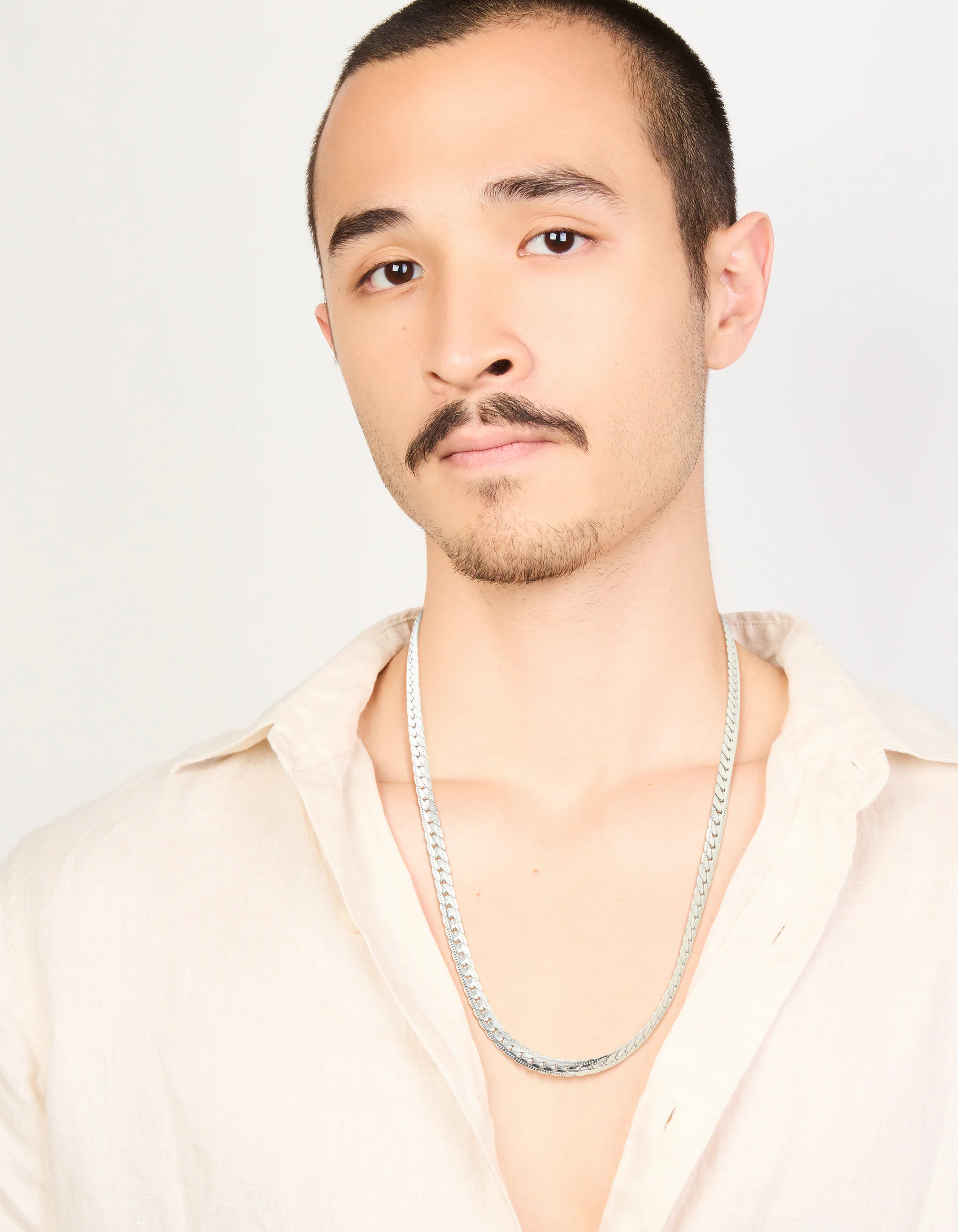 Mens Waterproof Stainless Steel Smooth Snake Chain Necklace - Image 3