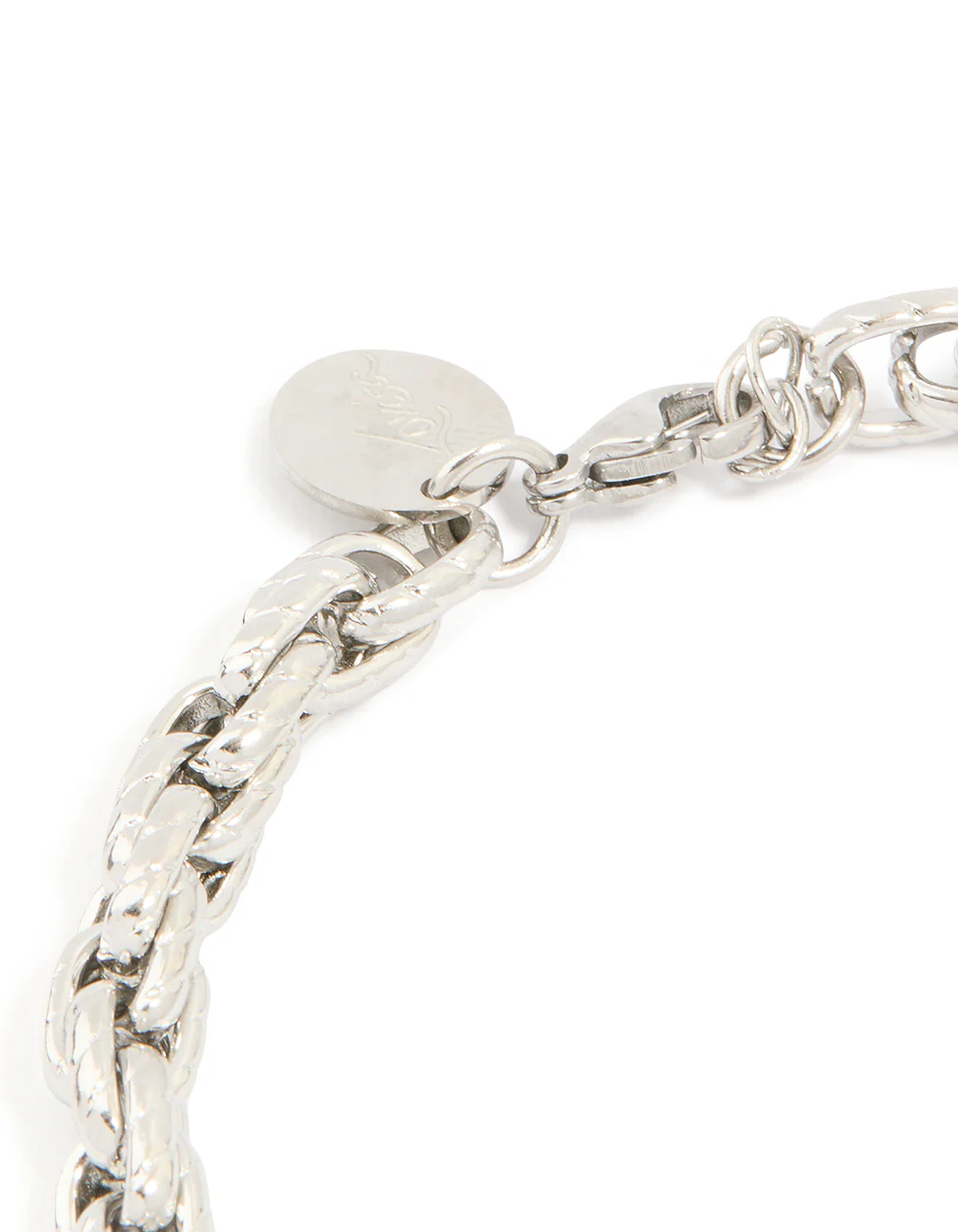 Mens Waterproof Stainless Steel Twist Link Chain Bracelet - Image 5