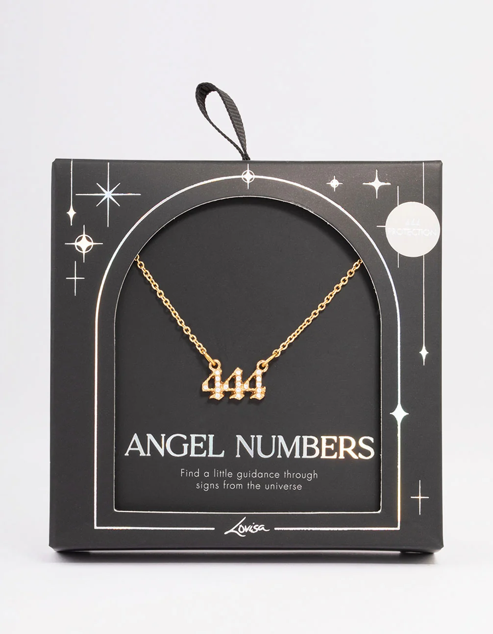 Gold Plated Cubic Zirconia 444 Angel Number Pendant Necklace - Image 2