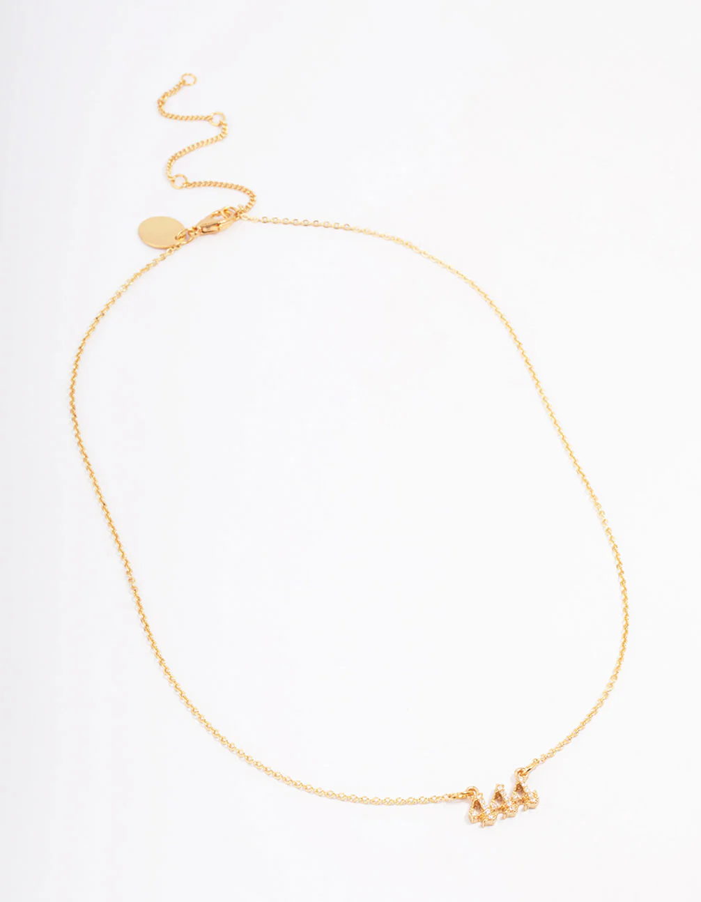 Gold Plated Cubic Zirconia 444 Angel Number Pendant Necklace - Image 3