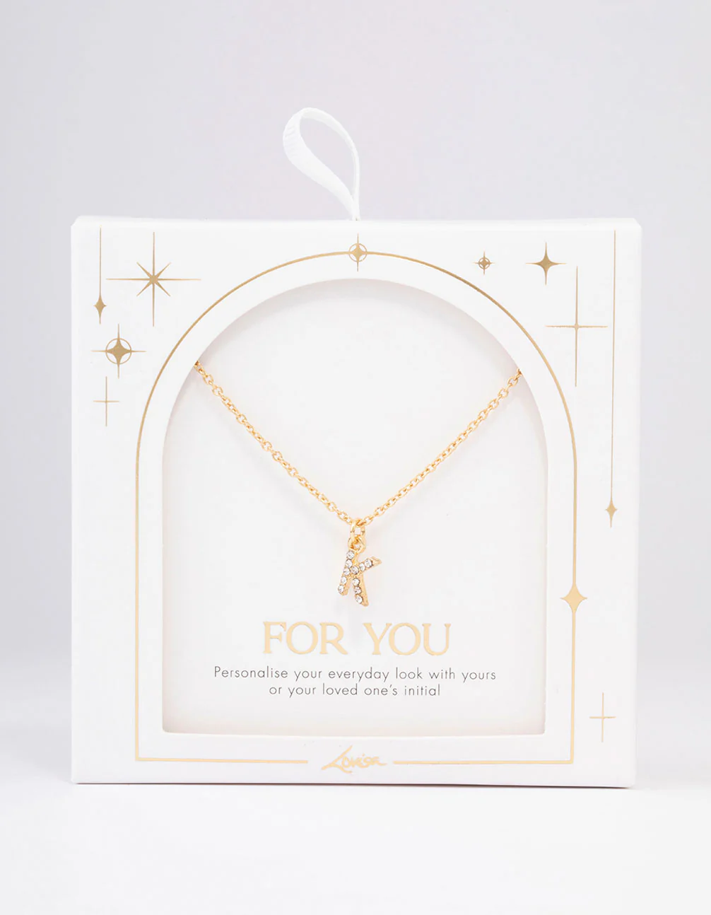 Gold Plated Letter K Pendant Necklace - Image 3