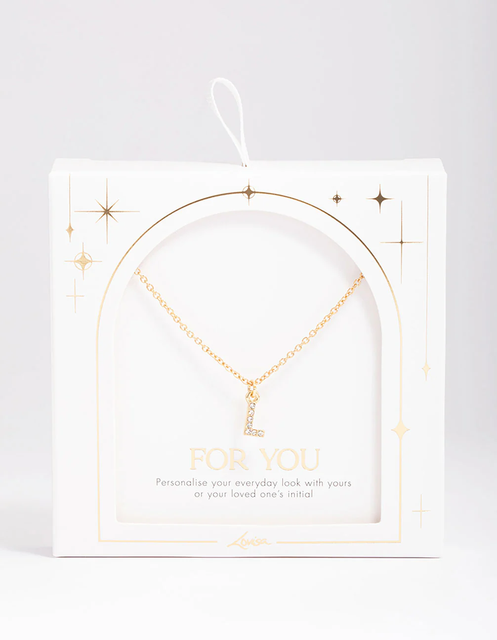 Gold Plated  Letter L Pendant Necklace - Image 2