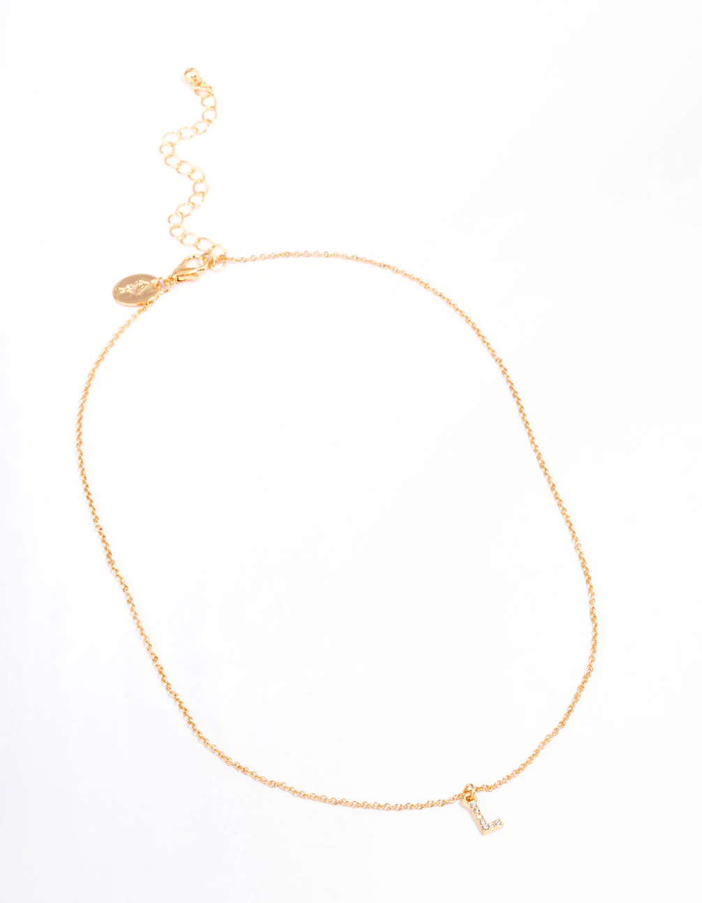 Gold Plated  Letter L Pendant Necklace - Image 3