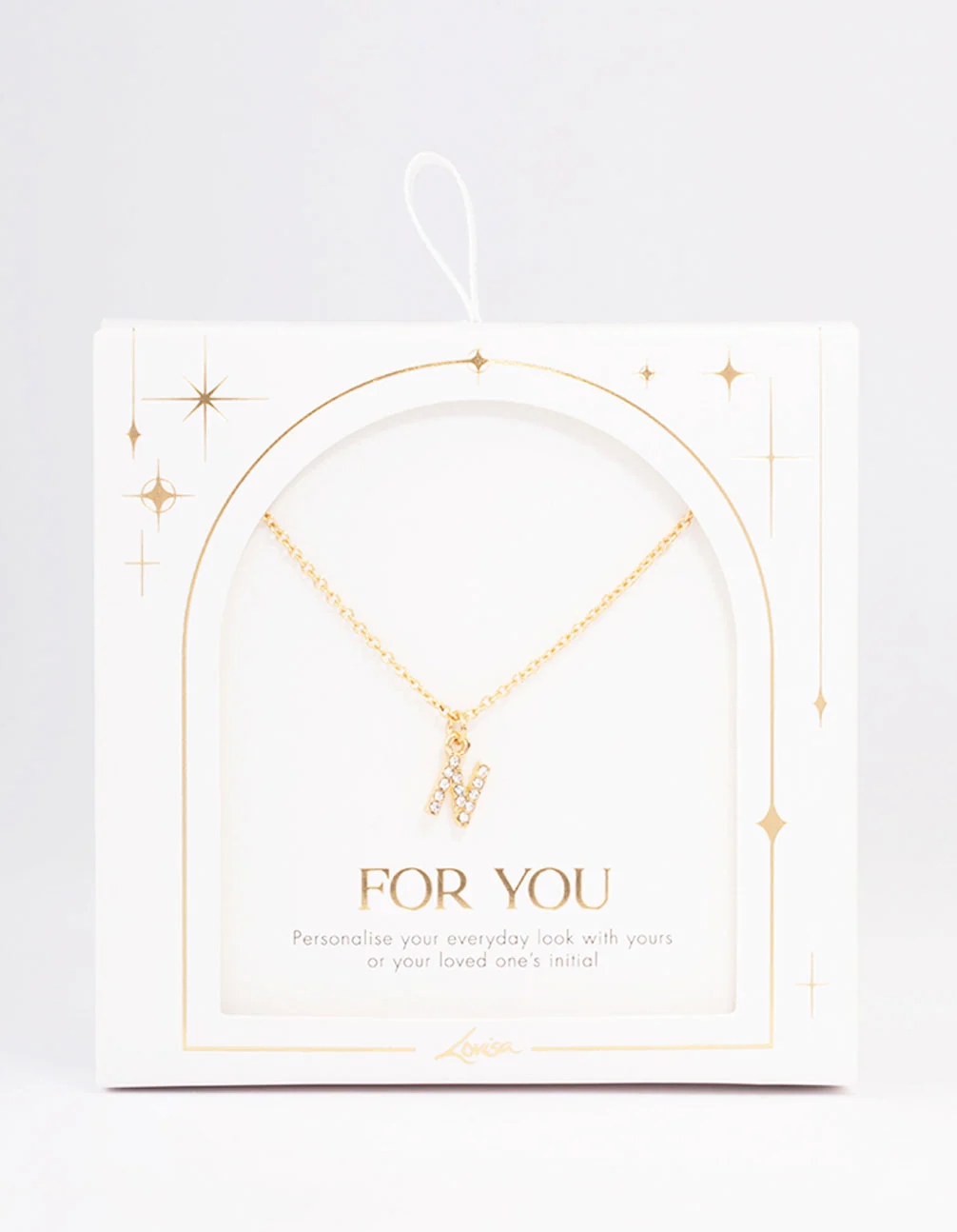 Gold Plated  Letter N Pendant Necklace - Image 2