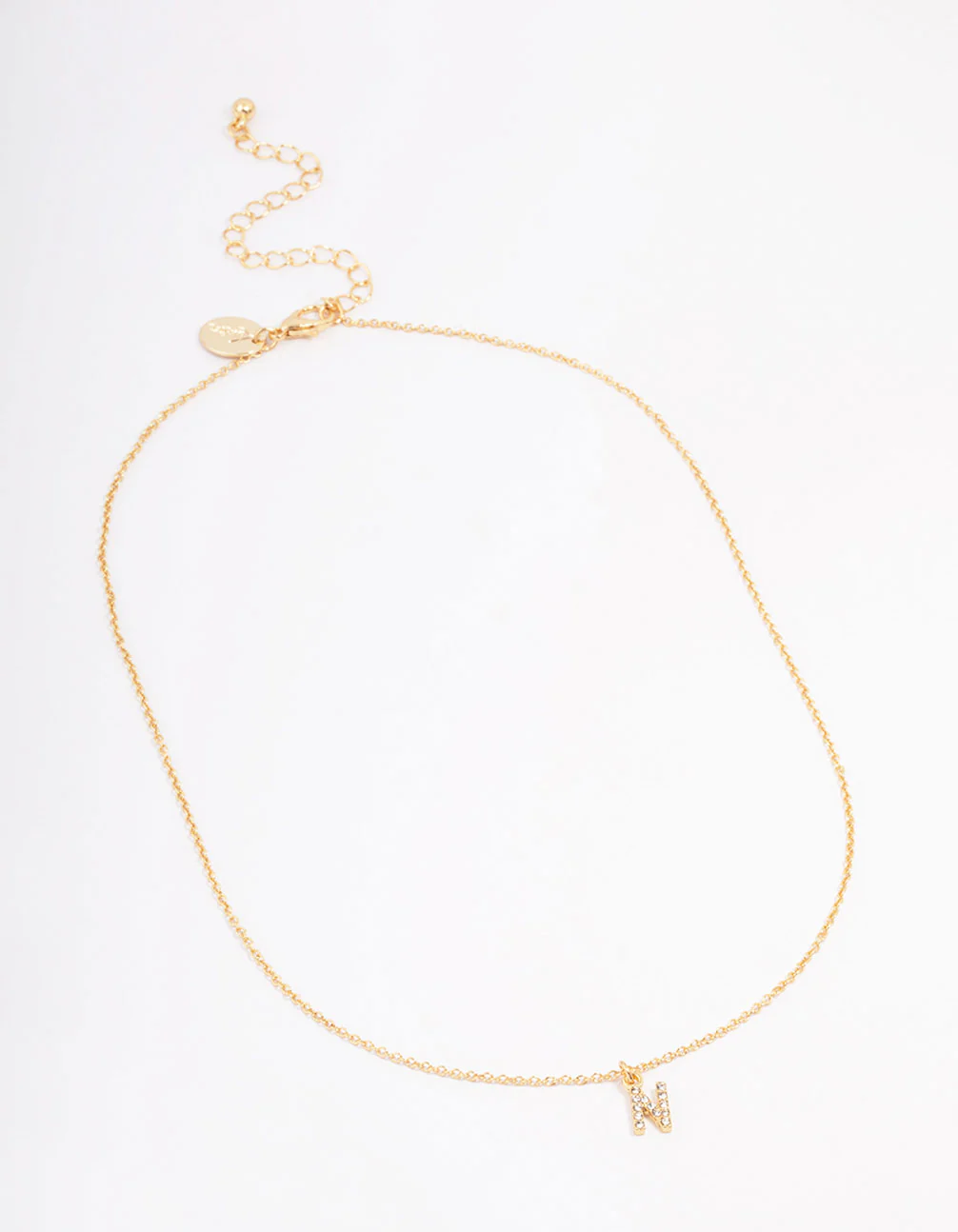 Gold Plated  Letter N Pendant Necklace - Image 3