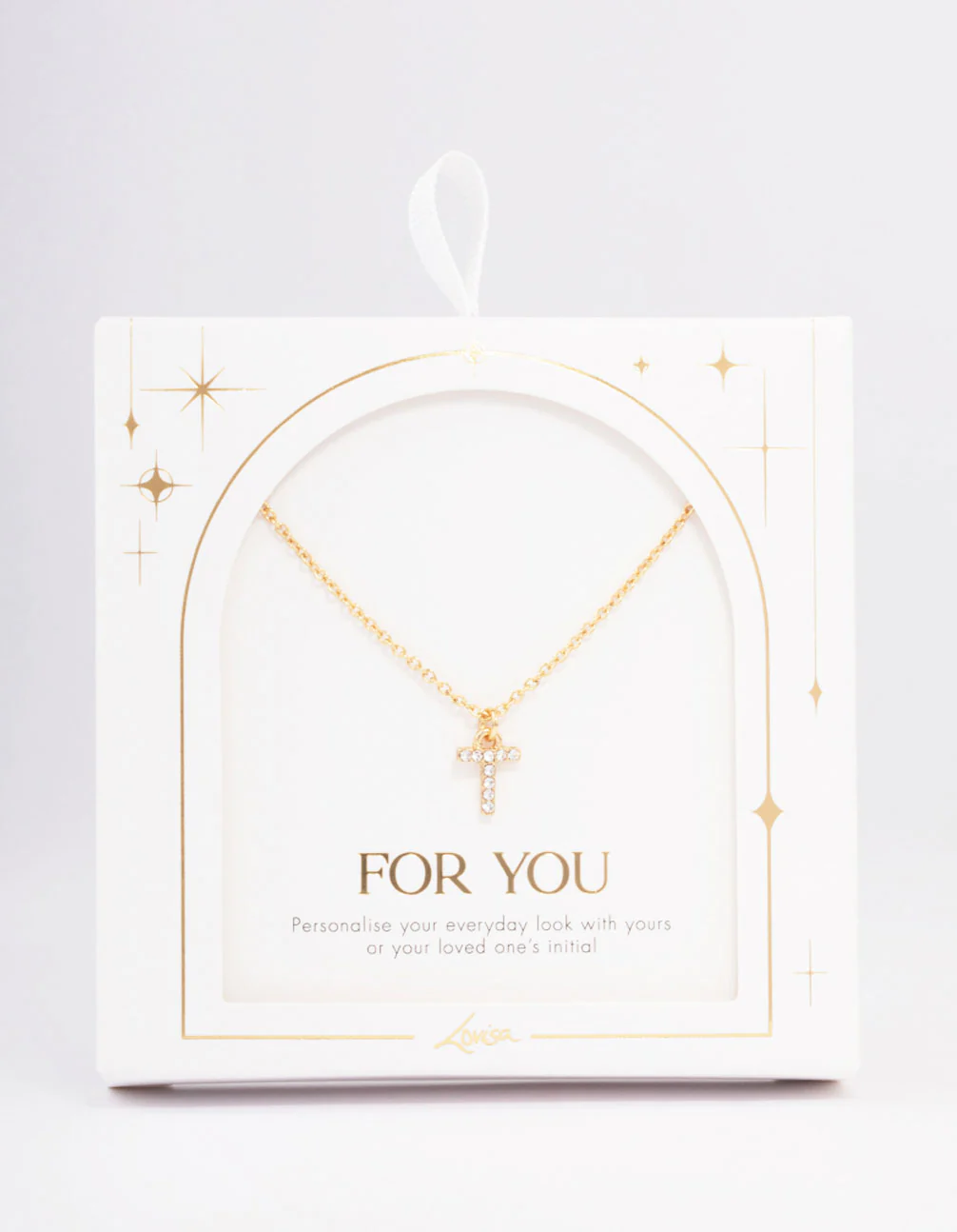 Gold Plated Letter T Pendant Necklace - Image 2