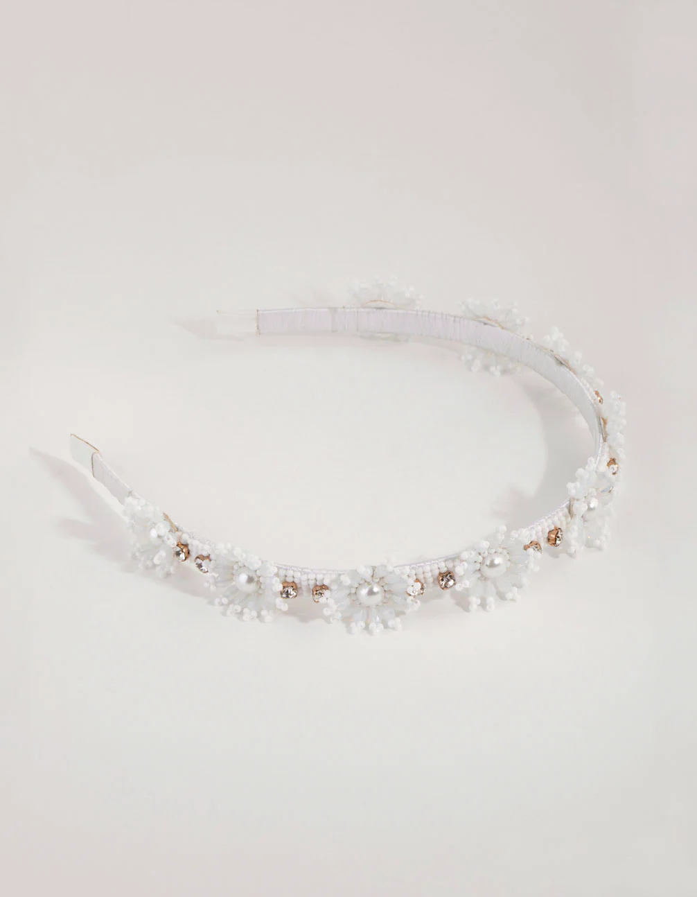 Beaded Flower Detail Alice Band - Image 2