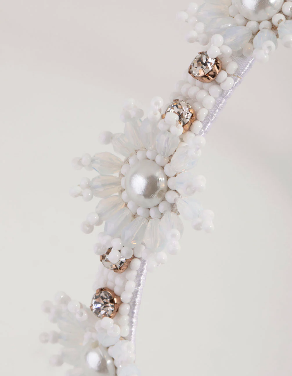 Beaded Flower Detail Alice Band - Image 3