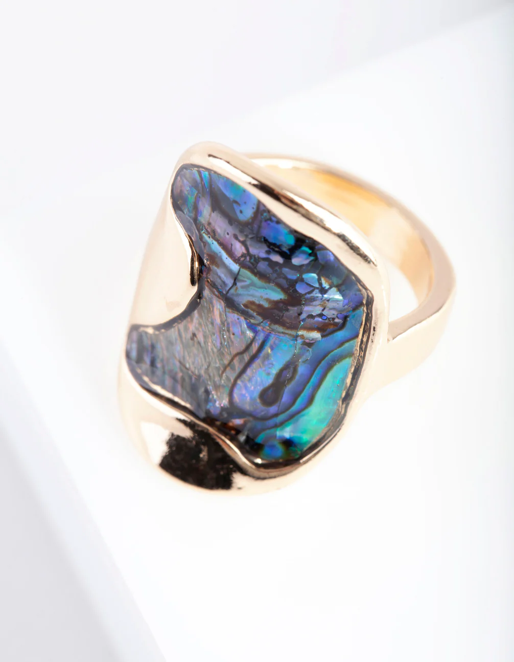 Gold Abalone Wave Ring - Image 2