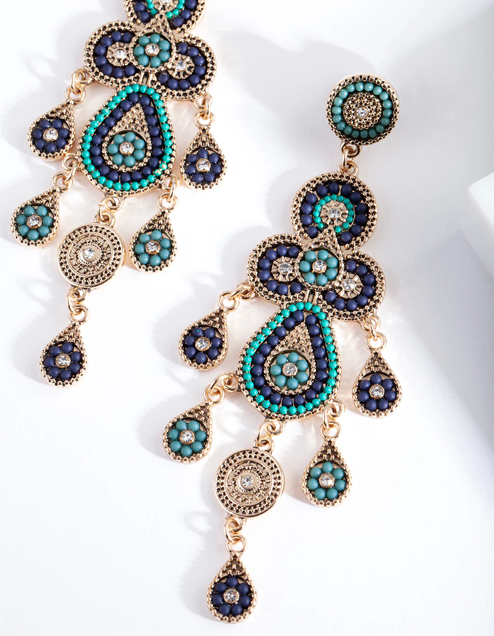 Antique Gold Bead Set Earrings - Image 2
