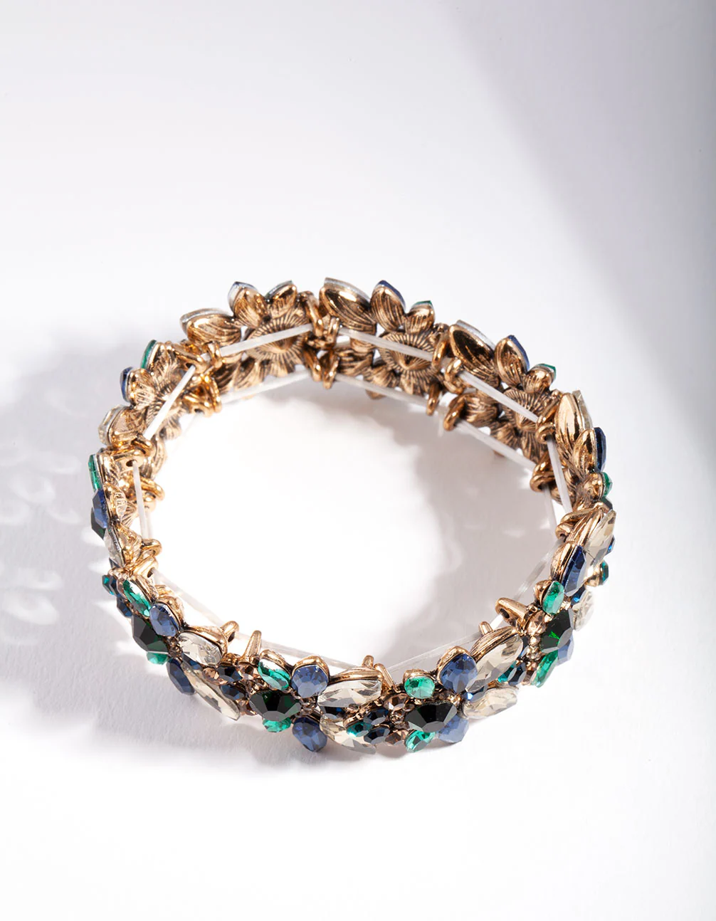 Blue Gold Multi Diamante Bangle - Image 3
