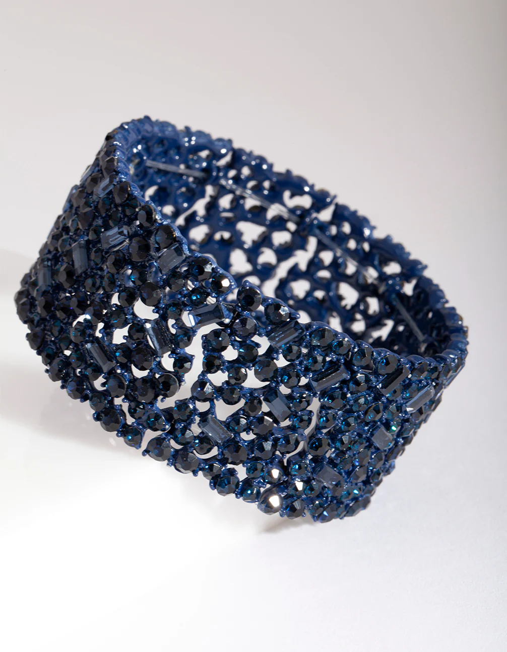 Blue Stone Embellished Stretch Bangle - Image 2