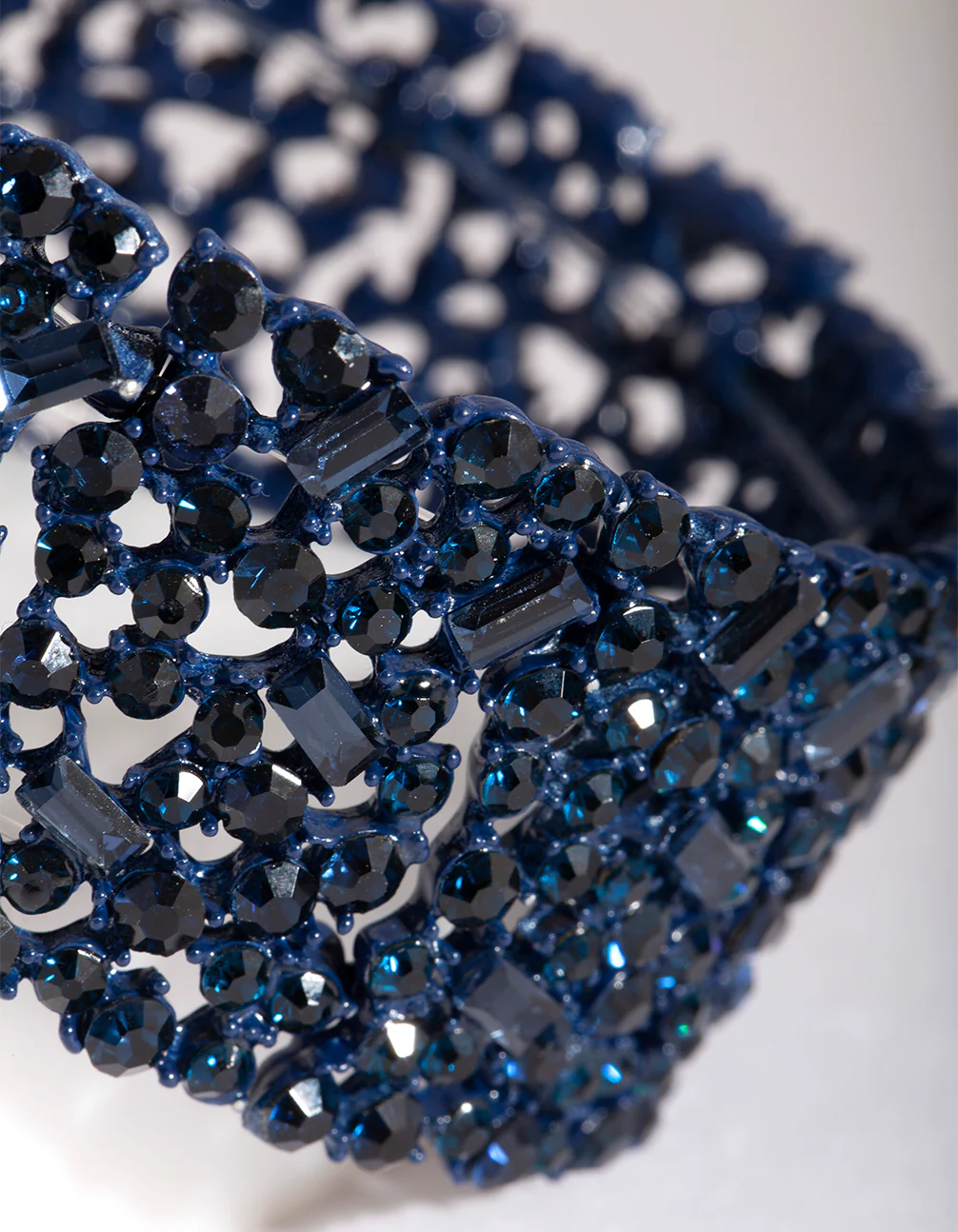 Blue Stone Embellished Stretch Bangle - Image 3