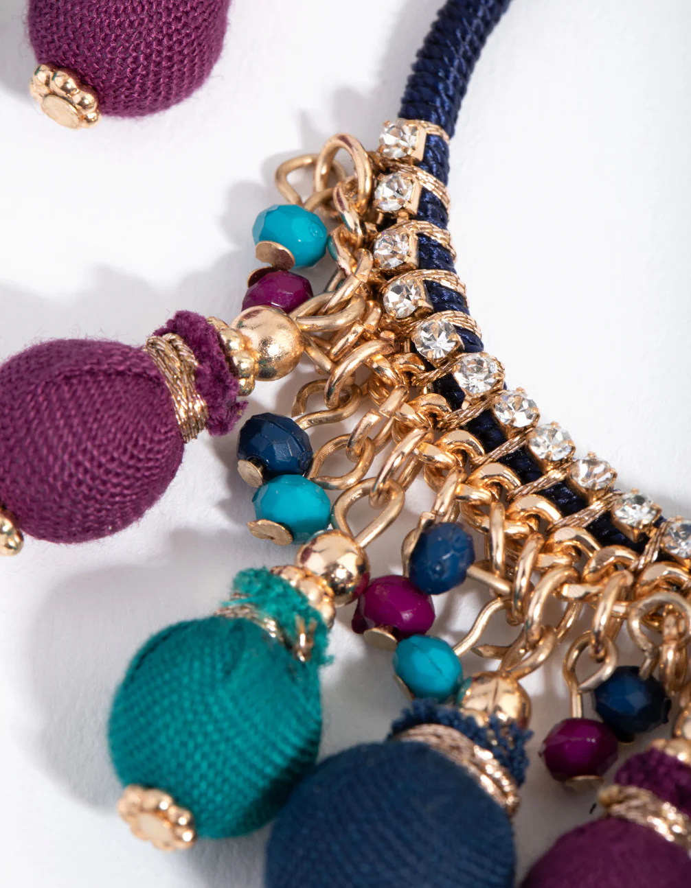 Gold Threadwrap Bead Drop Earrings - Image 2