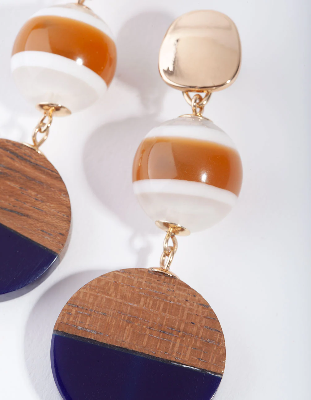 Mix Marble Thread Wrapped Drop Earrings - Image 2