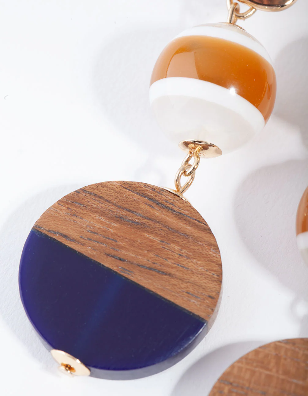 Mix Marble Thread Wrapped Drop Earrings - Image 3