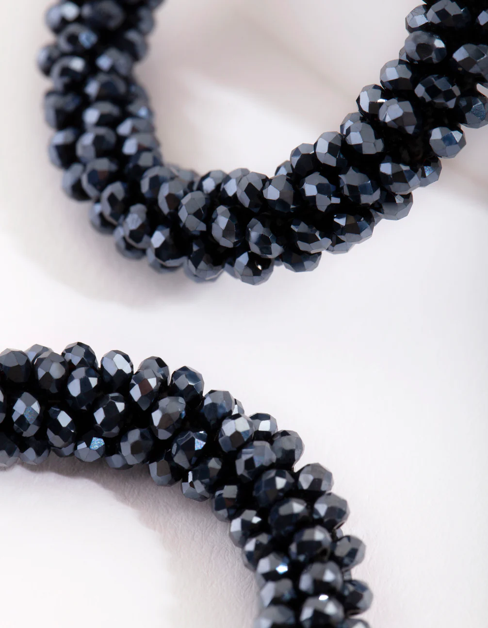 Navy Beaded Hoop - Image 5