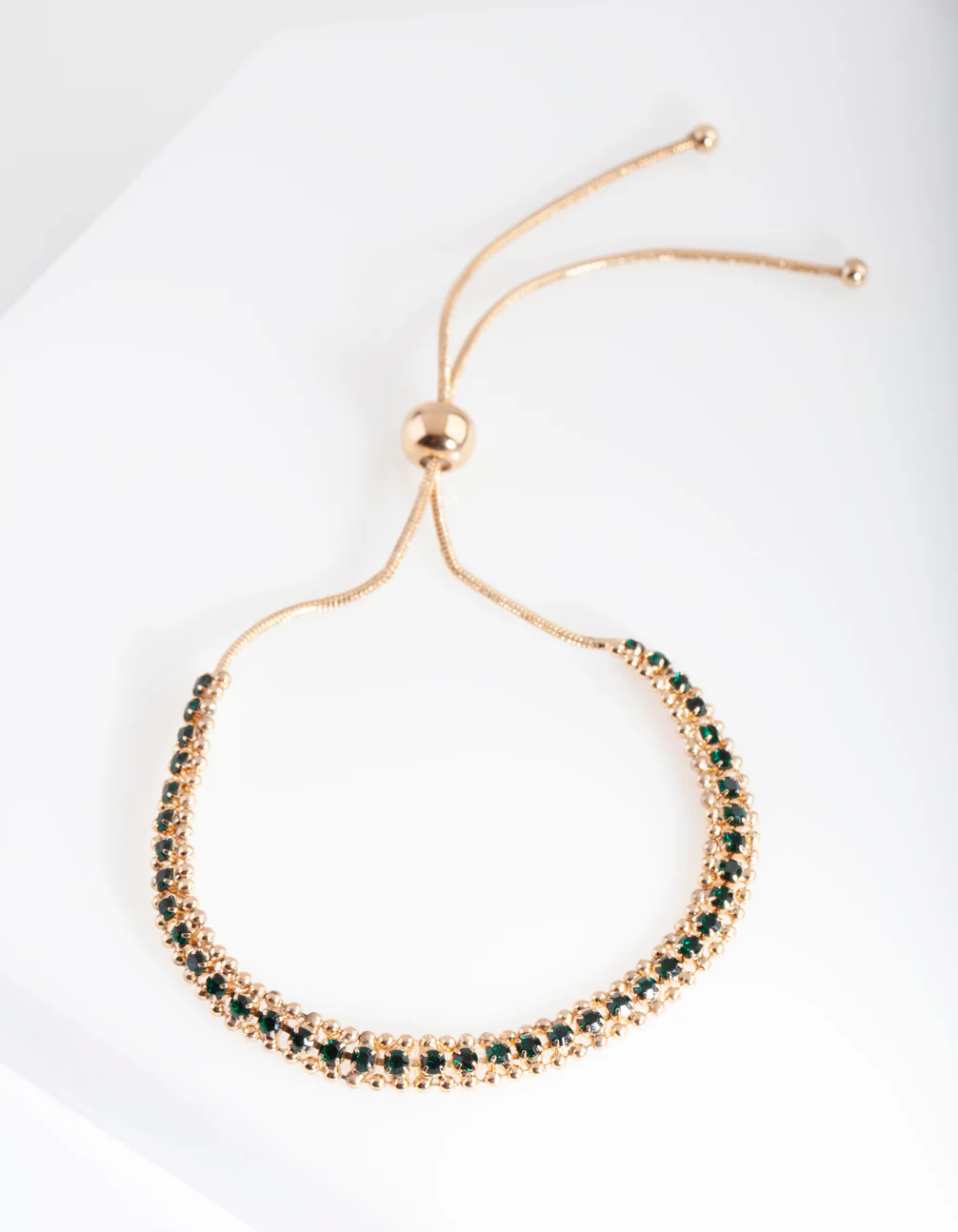 Gold Emerald Toggle Bracelet - Image 2