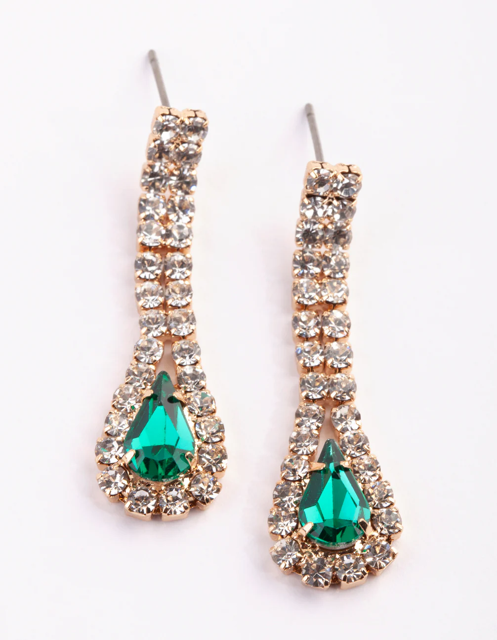 Gold Teardrop Necklace & Earrings Set - Image 4