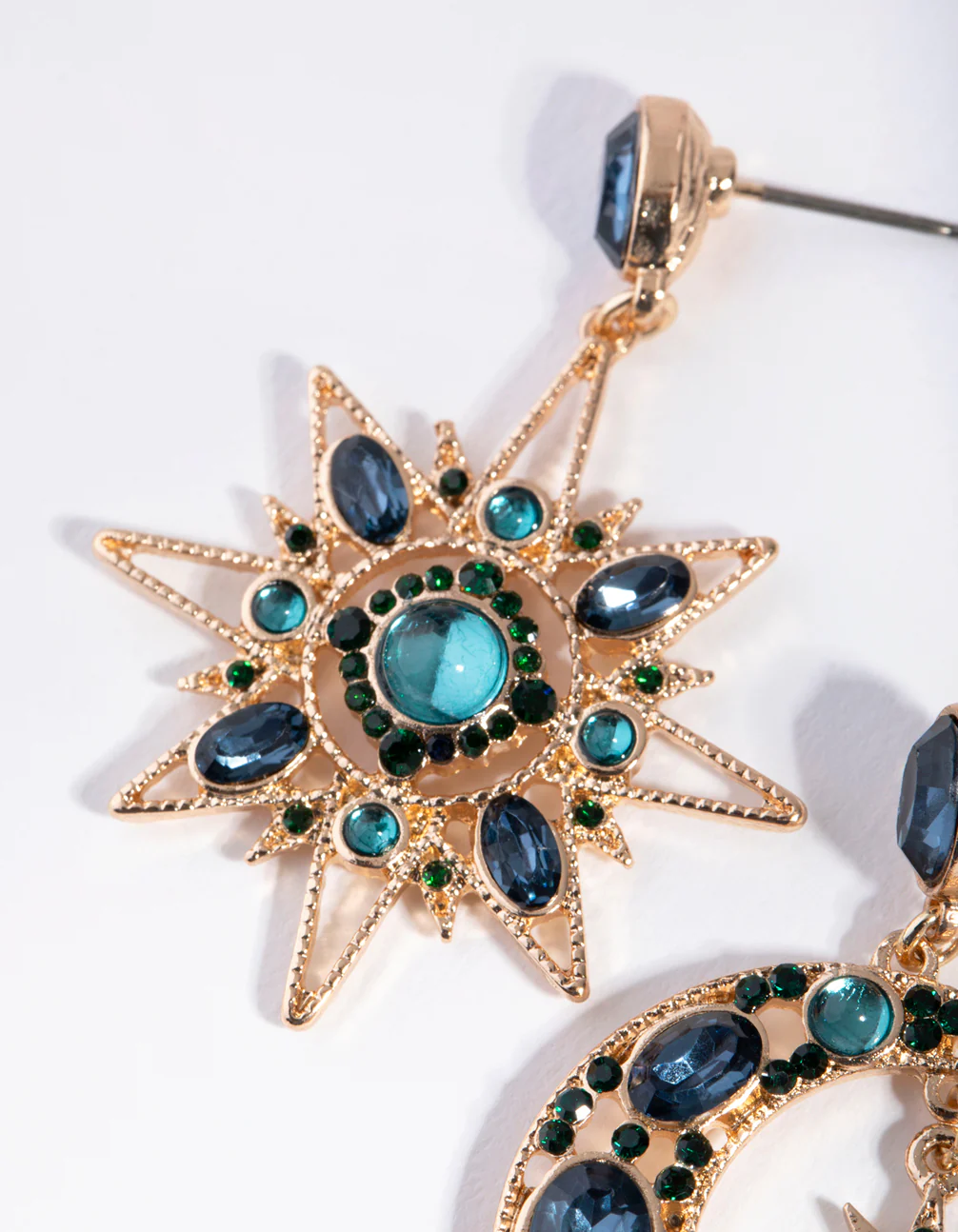 Gold Mini Star & Moon Earrings - Image 2