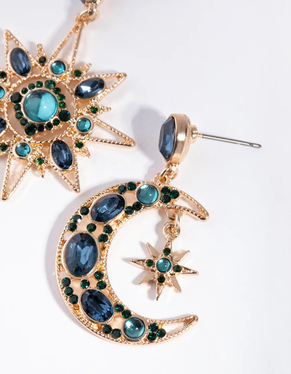Gold Mini Star & Moon Earrings - Image 3