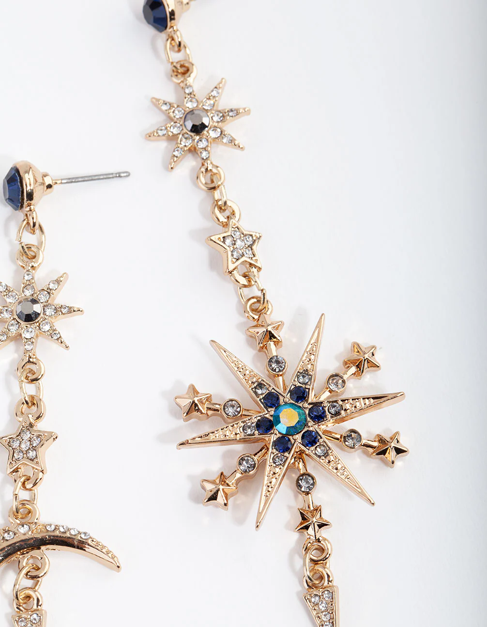 Midnight Gold Mismatch Celestial Earrings - Image 2