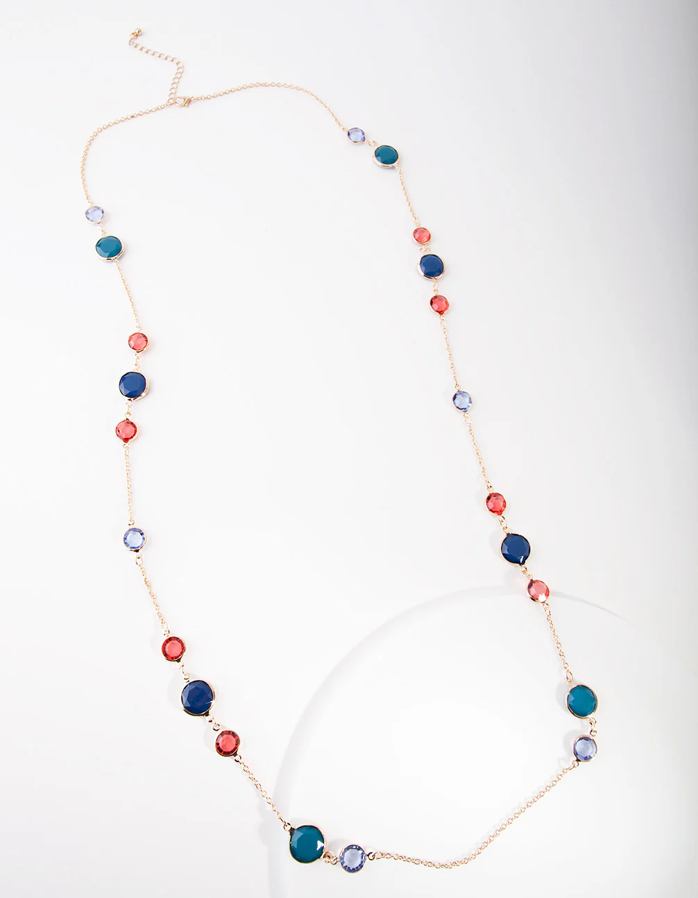 Gold Multi Stone Necklace - Image 2