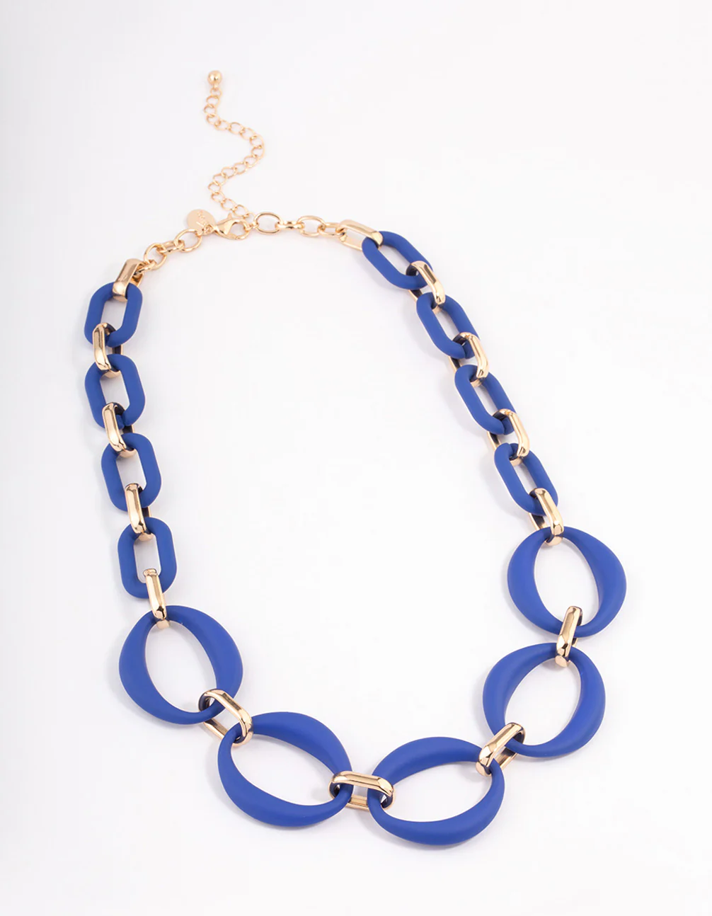 Gold Mixed Oval Link Necklace - Image 2