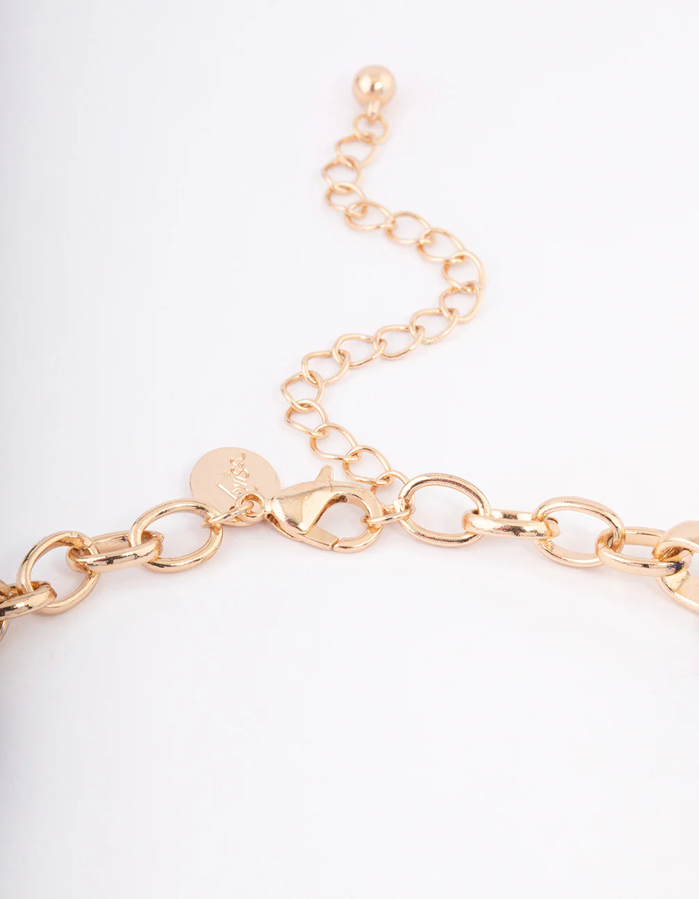 Gold Mixed Oval Link Necklace - Image 3