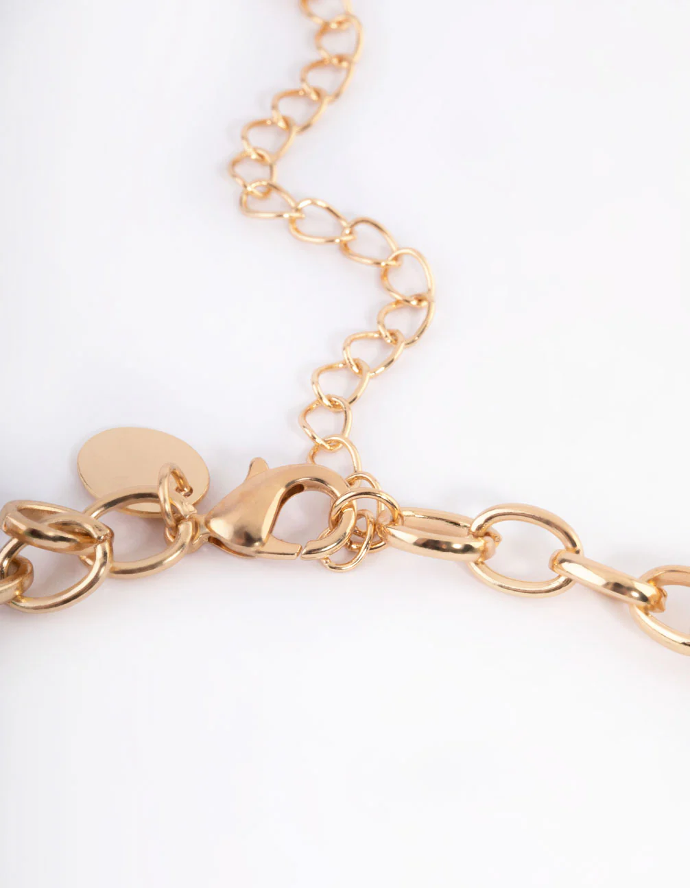 Gold Mixed Oval Link Necklace - Image 3