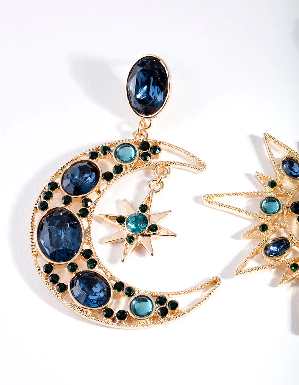 Blue Statement Celestial Earrings - Image 3