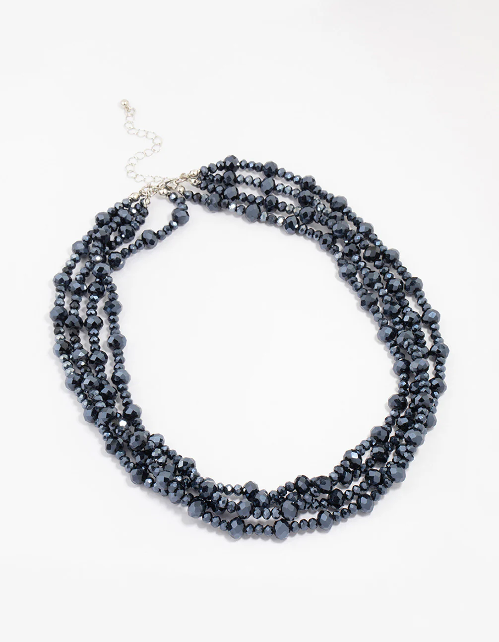 Silver Midnight Cord Choker Necklace - Image 2