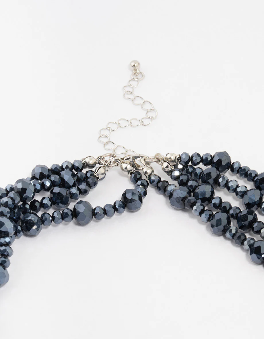 Silver Midnight Cord Choker Necklace - Image 3