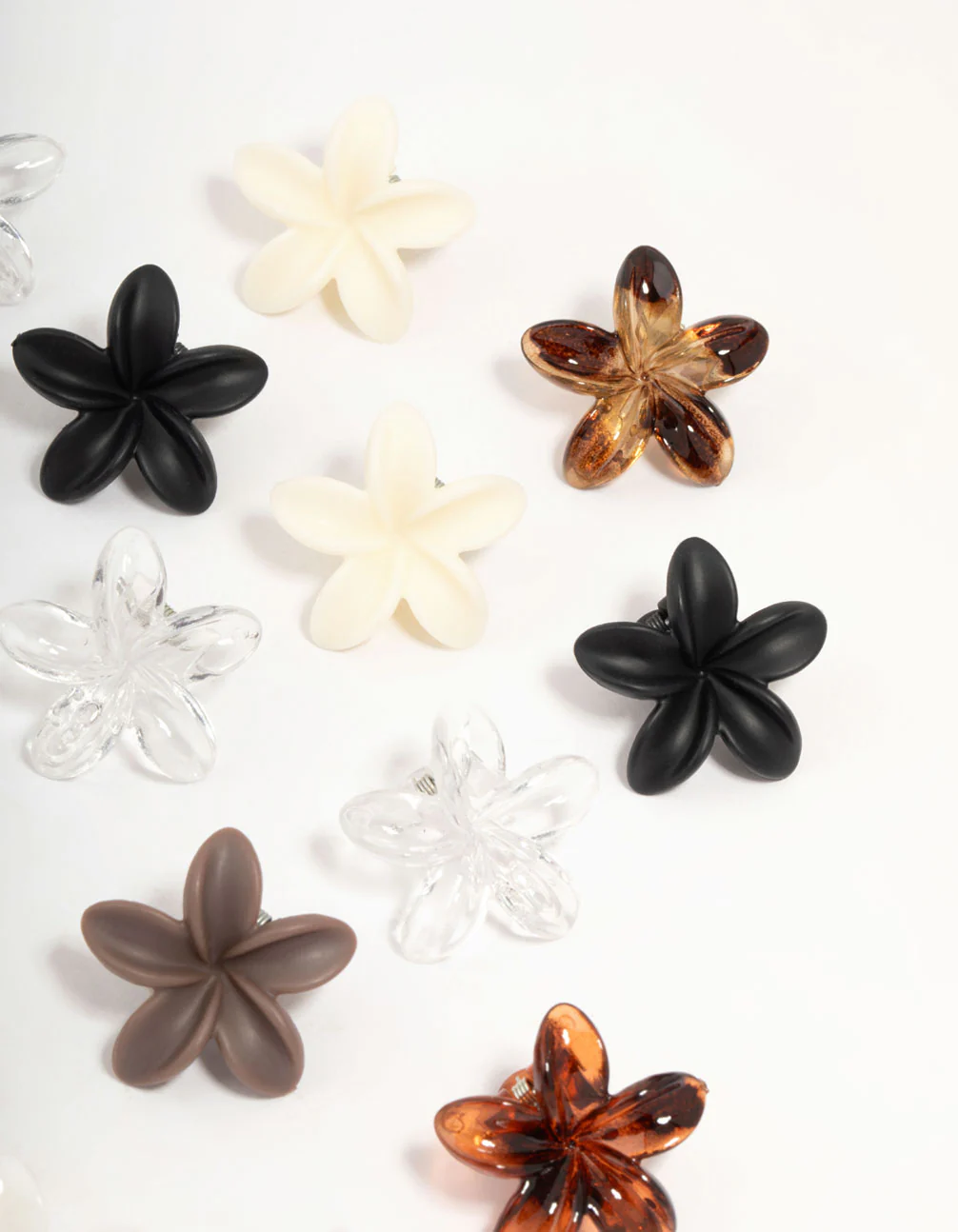 Mini Neutral Frangipani Claw Clips 10-Pack - Image 3