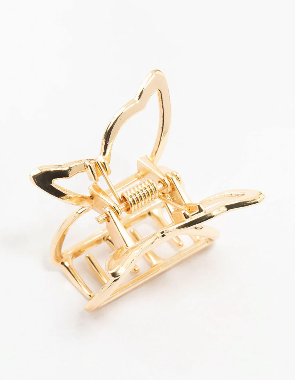 Mini Open Gold Butterfly Hair Clips 5-Pack - Image 3