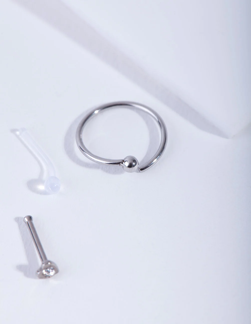 Silver Surgical Steel Mixed Nose Piercing 6-Pack - Image 4