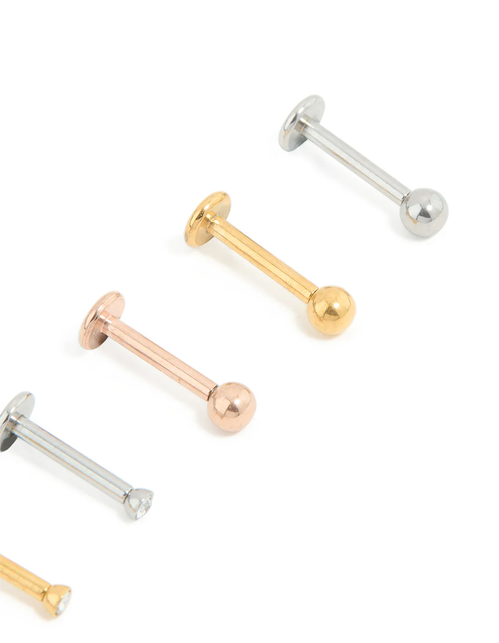 Mixed Mini Diamante Surgical Steel Flat Back Studs 6-Pack - Image 3