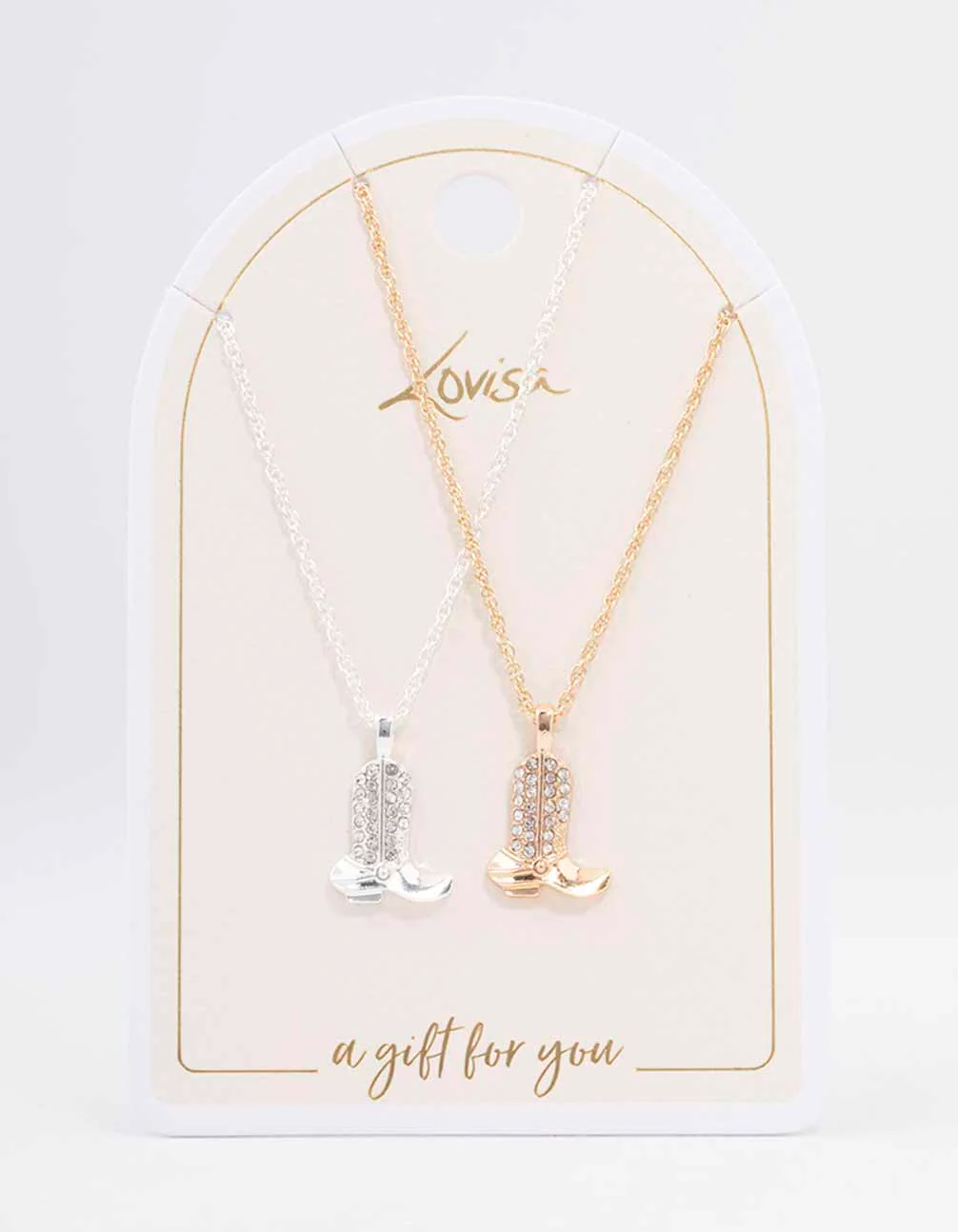 Mixed Metal Cowboy Boots Necklace Pack - Image 2