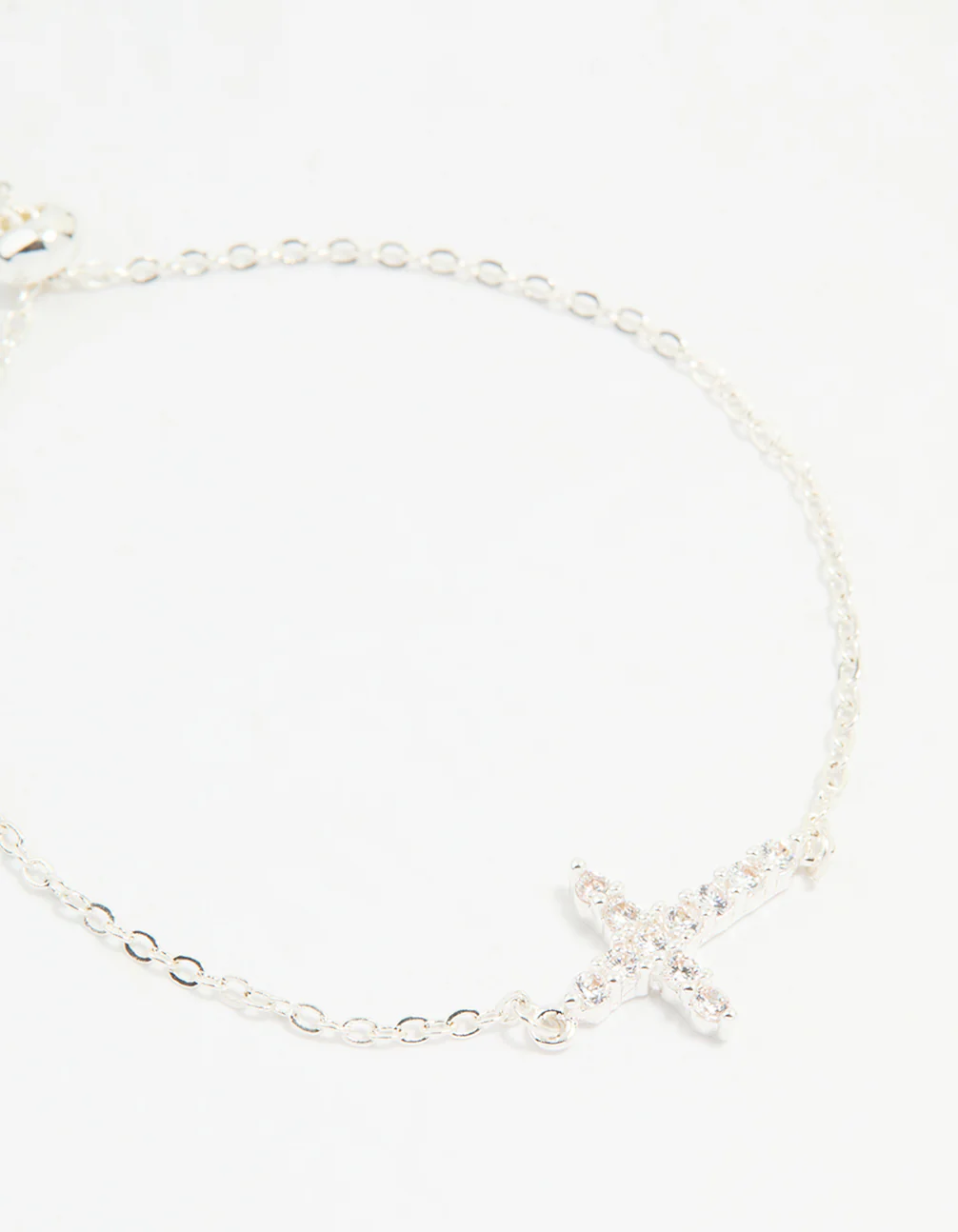 Mixed Metal Cubic Zirconia Cross Toggle Bracelets 2-Pack - Image 2