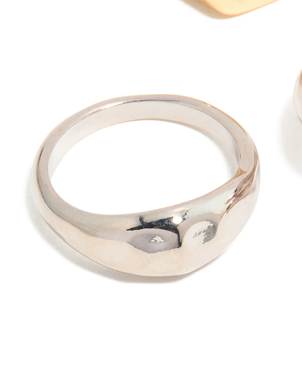 Mixed Metal Hammered & Twisted Rings 5-Pack - Image 2