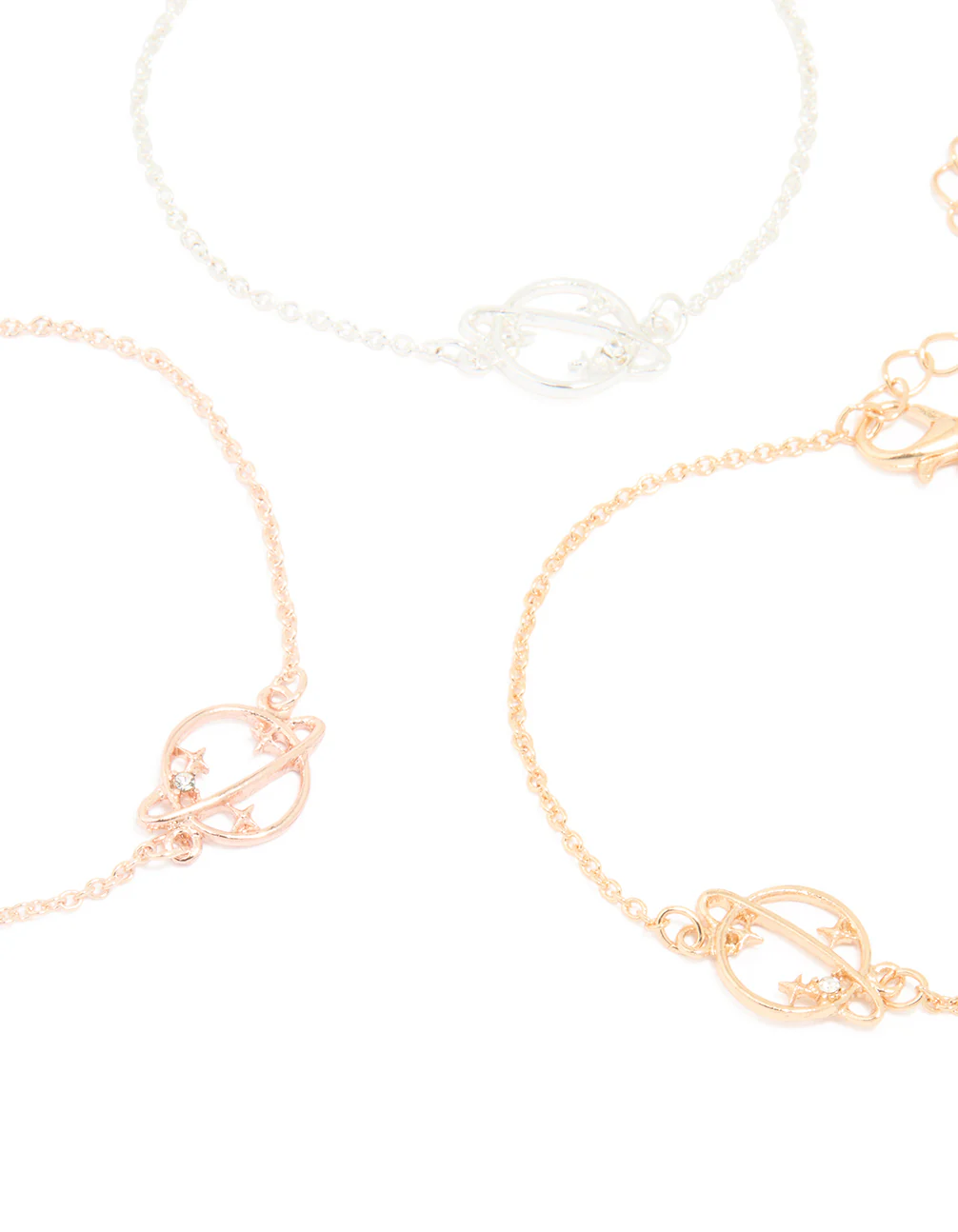 Mixed Metal Planet Bracelets 3-Pack - Image 2