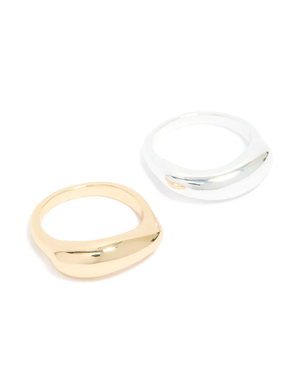 Mixed Metal Plated Bar Stacking Rings 2-Pack - Image 2