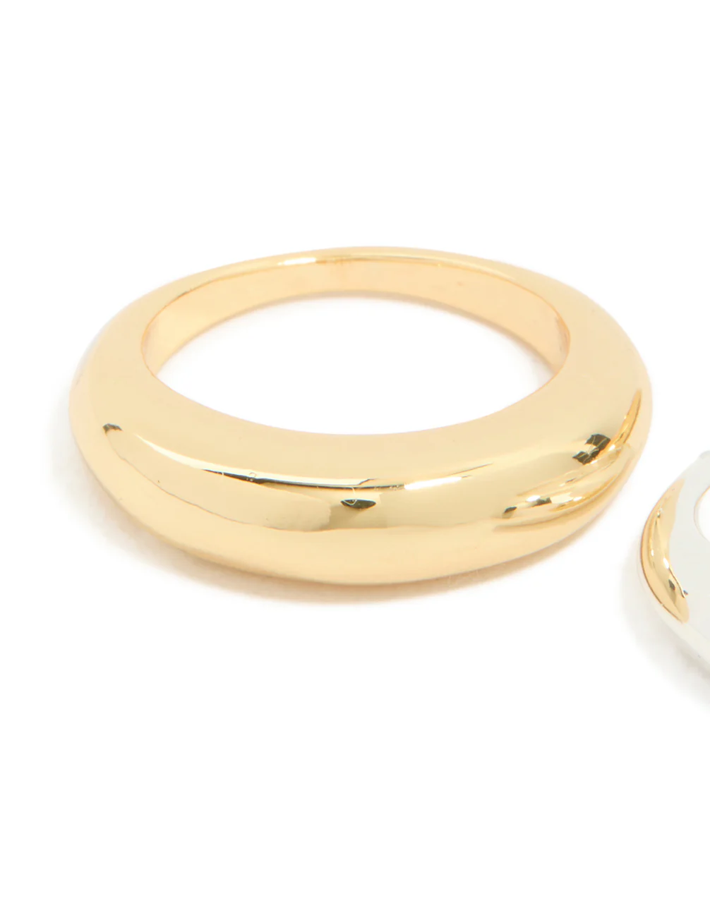 Mixed Metal Plated Chubby Organic Rings 3-Pack - Image 4