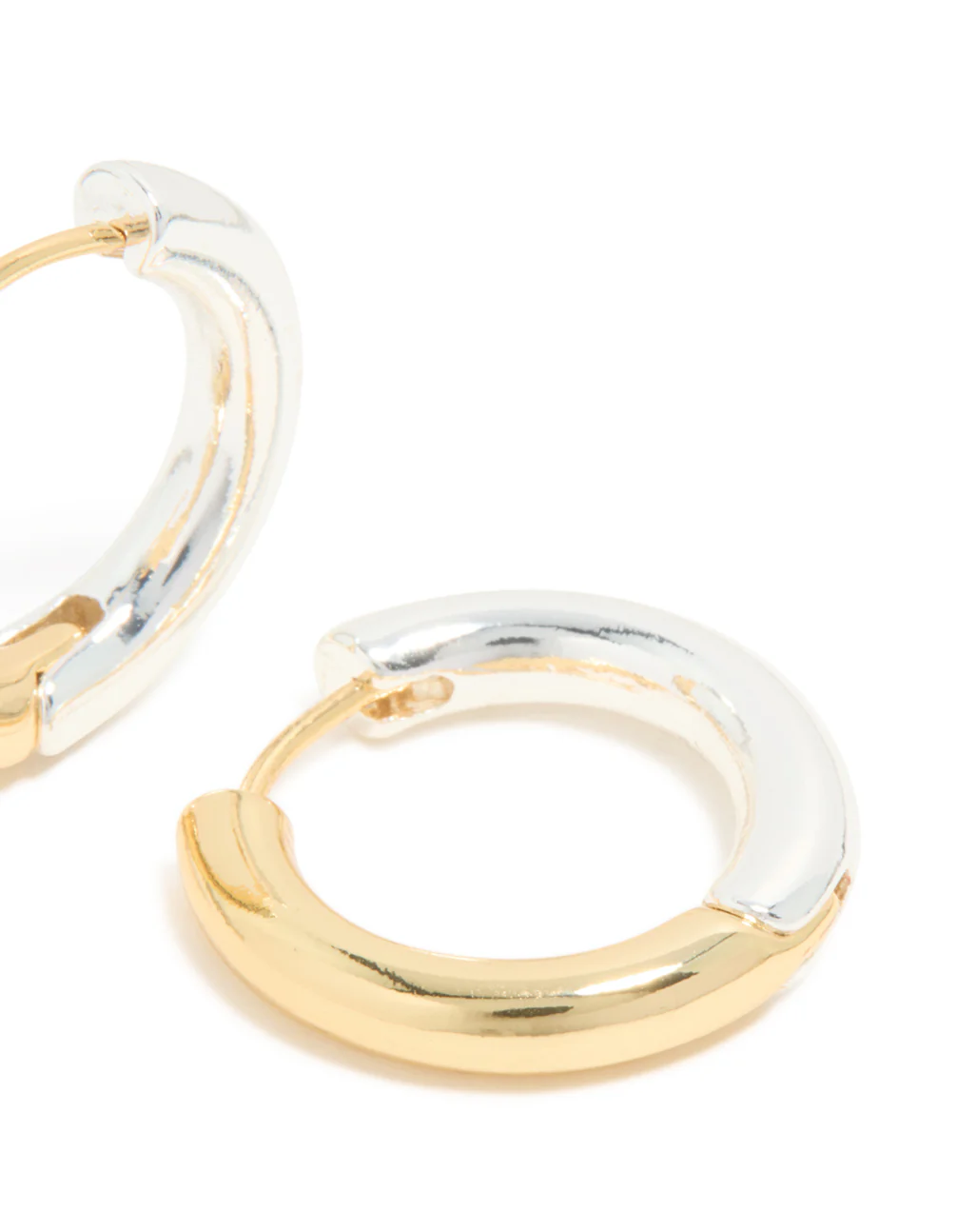 Mixed Metal Plated Classic Hoop Earrings - Image 5