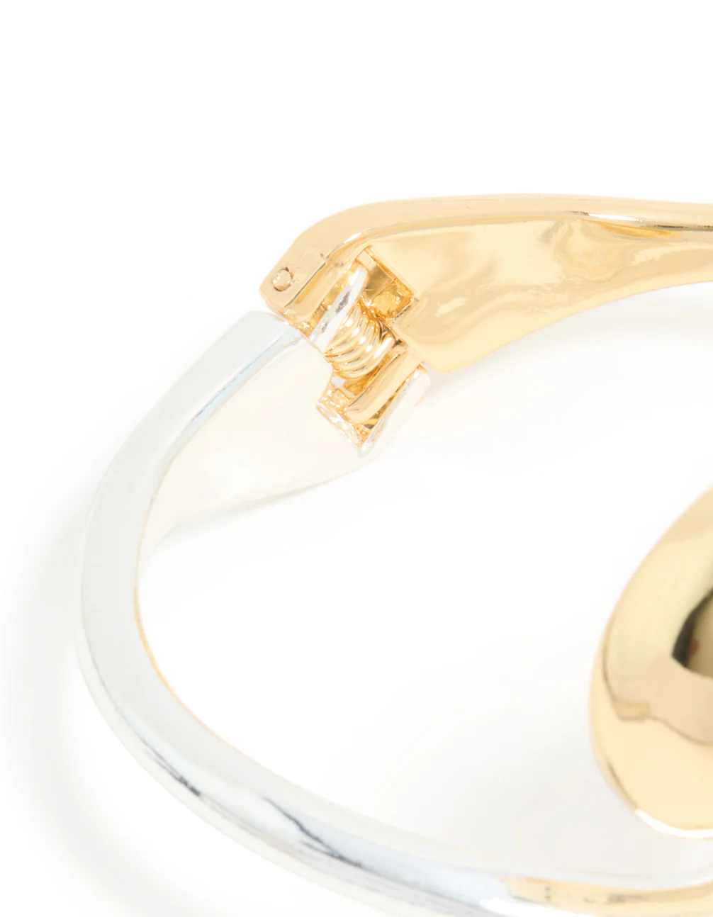 Mixed Metal Plated Large Yin-Yang Wrist Cuff - Image 5
