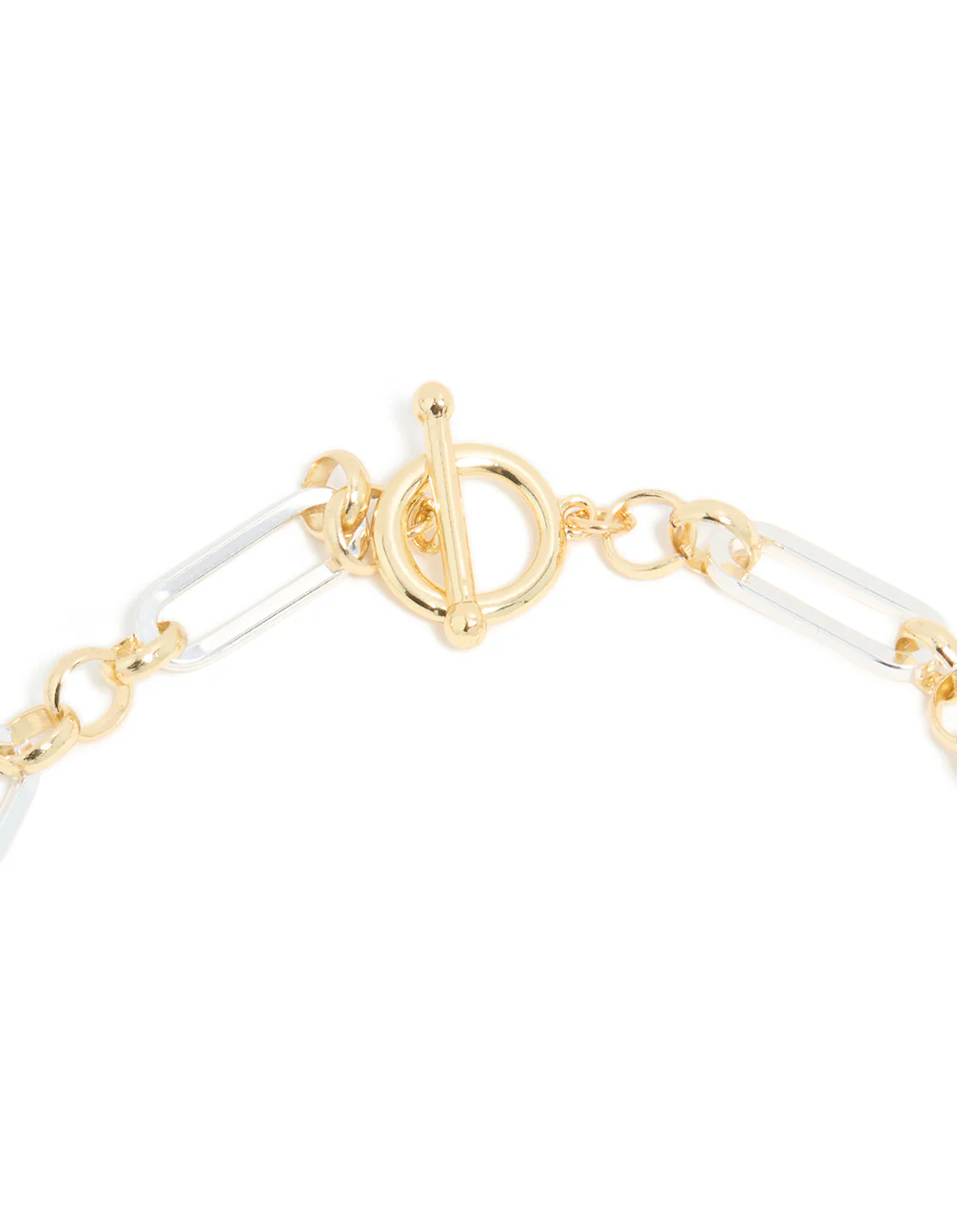 Mixed Metal Plated Link Chain Necklace - Image 5
