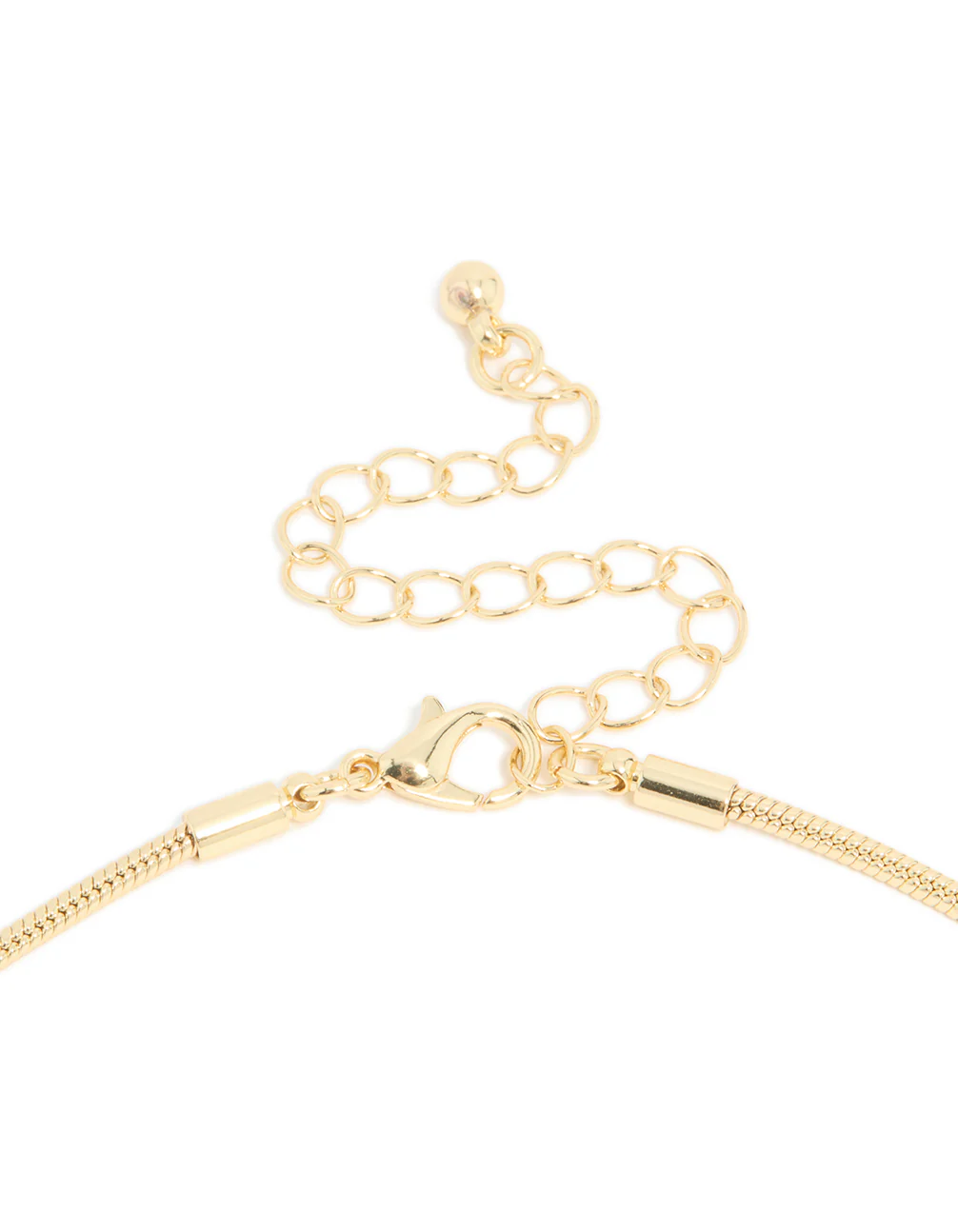 Mixed Metal Plated Textured Double Oval Pendant Necklace - Image 5